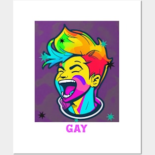 Rainbow Gay Boy Extraordinaire Posters and Art